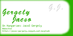 gergely jacso business card
