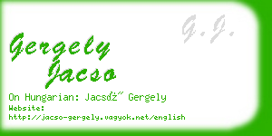 gergely jacso business card